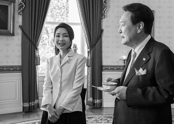 Korean First Lady Kim Keon-hee and President Yoon Seok-yeol